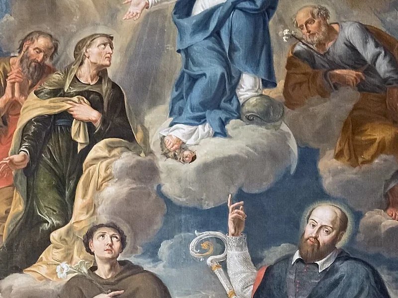 1665-Giovanni Battista Cromer - Immacolata con Sant'Anna, San Gioacchino, Sant'Antonio da Padova, San Giuseppe e San Francesco di Sales